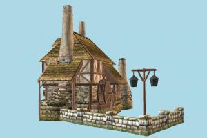 House cottage, hut, country, house, building, build, farm, town, village, structure
